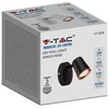 V-tac 5W LED sieninis šviestuvas, juodas, 3000K