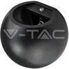 LED sieninis šviestuvas V-TAC, G9, apvalus, tamsiai pilkas, betoninis
