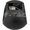 LED sieninis šviestuvas V-TAC, G9, apvalus, tamsiai pilkas, betoninis