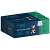 V-tac 4W LED įkraunamas reguliuojamo aukščio šviestuvas, juodas, 3000K, dimeriuojamas, IP54