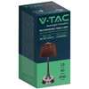 V-tac 1,5W LED įkraunamas stalo šviestuvas, rudos/chromo sp., 3000/4000/6000K, dimeriuojamas