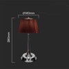 V-tac 1,5W LED įkraunamas stalo šviestuvas, rudos/chromo sp., 3000/4000/6000K, dimeriuojamas