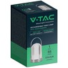 V-tac 1W LED įkraunamas stalinis šviestuvas, chromo sp. korpusu, 3000/6000K, dimeriuojamas