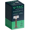 V-tac 1W LED įkraunamas stalinis šviestuvas, rudas, 3000K, dimeriuojamas