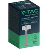 V-tac 1W LED įkraunamas stalinis šviestuvas, pilkas, 3000K, dimeriuojamas