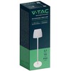 V-tac 2,7W LED įkraunamas stalo šviestuvas, baltas, 3000/4000/6000K, dimeriuojamas