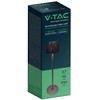 V-tac 2,7W LED įkraunamas stalo šviestuvas, juodas, 3000/4000/6000K, dimeriuojamas