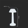 V-tac 1W LED įkraunamas stalo šviestuvas, baltas, 3000-6000K, dimeriuojamas
