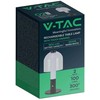 V-tac 2W LED įkraunamas stalinis šviestuvas, juodos sp./skaidrus, 3000/6000K, dimeriuojamas