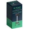 V-tac 3W LED įkraunamas stalo šviestuvas, juodas, 3000-6000K, dimeriuojamas