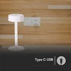 V-tac 3W LED įkraunamas stalo šviestuvas, baltas, 3000-6000K, dimeriuojamas
