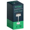 V-tac 3W LED įkraunamas stalo šviestuvas, baltas, 3000-6000K, dimeriuojamas