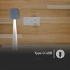 V-tac 3W LED įkraunamas stalo šviestuvas, baltas, 3000-6000K, dimeriuojamas