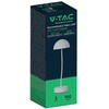 V-tac 3W LED įkraunamas stalo šviestuvas, baltas, 3000K, dimeriuojamas