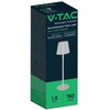 V-tac 1,5W LED įkraunamas stalo šviestuvas, baltas, 3000-6000K, dimeriuojamas