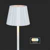 V-tac 1,5W LED įkraunamas stalo šviestuvas, baltas, 3000-6000K, dimeriuojamas