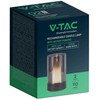 V-tac 2W LED stalo šviestuvas - žvakė, juodos/dūmų sp., 3000K, įkraunamas, dimeriuojamas