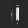 V-tac 4W LED lemputė, E14, T20, skaidriu stiklu, 4000K