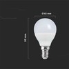 V-tac 6,5W LED lemputė, E14, P45, 4000K