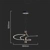 V-tac 30W LED pakabinamas šviestuvas, aukso/juodos sp., 3000K