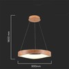 V-tac 25W LED pakabinamas šviestuvas, medienos/baltos sp., 3000K