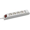 Ilgintuvas 4-vietis V-TAC, 2 usb jungtys, baltos spalvos, šviečiantis įjungimo mygtukas