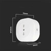 V-tac WIFI lizdas, suderinamas su AMAZON ALEXA ir GOOGLE HOME, baltas