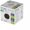 V-tac 6W sieninis lauko šviestuvas, IP65, juodu korpusu, apvalus, 3000K