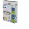 V-tac 10W LED sieninis šviestuvas, baltas, IP65, 3000K