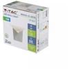 V-tac 5W sieninis lauko šviestuvas, IP65, baltas, 4000K