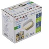 6W sieninis lauko šviestuvas V-TAC, IP65, pilku korpusu, šviesos kampas : 350°, 4000K (natūraliai balta)