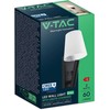 V-tac 2W LED sieninis šviestuvas, juodos/baltos sp., 3000K, CREE LED chip, su USB/PD jungtimi