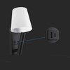 V-tac 2W LED sieninis šviestuvas, juodos/baltos sp., 3000K, CREE LED chip, su USB/PD jungtimi
