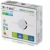 V-tac 4W LED sieninis šviestuvas, apvalus, baltas, IP65, 3000K