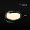 48W LED lubinis šviestuvas, juodos/pilkos sp., 3000/4000/6000K, dimeriuojamas