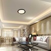 48W LED lubinis šviestuvas, juodos/medžio sp., 3000/4000/6000K, dimeriuojamas