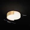 63W LED lubinis šviestuvas, aukso sp., 3000/4000/6000K, dimeriuojamas