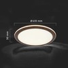 Lubinis šviestuvas 36W LED paviršinis šviestuvas, baltos/rudos sp., 3000/4500/6500K, dimeriuojamas