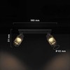 2x6W LED lubinis šviestuvas, juodas, 3000K