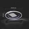 Lubinis šviestuvas 50W LED paviršinis šviestuvas, baltos/juodos sp., 3000/4500/6500K, dimeriuojamas
