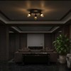 3x6W LED lubinis šviestuvas, juodas, 3000K