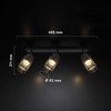 3x6W LED lubinis šviestuvas, juodas, 3000K