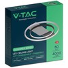 Lubinis šviestuvas 50W LED paviršinis šviestuvas, baltos/juodos sp., 3000/4500/6500K, dimeriuojamas