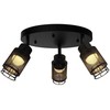 3x6W LED lubinis šviestuvas, juodas, 3000K