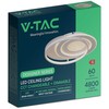 Lubinis šviestuvas 60W LED paviršinis šviestuvas, baltos sp., 3000/4500/6500K, dimeriuojamas