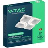 70W LED lubinis šviestuvas, baltas, 3000-6500K, dimeriuojamas