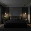 2x5W LED pakabinamas šviestuvas, juodos/aukso sp., 3000K