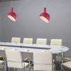 Pakabinamas šviestuvas V-TAC, E14, rožinis, plastikas ir aliuminis.