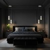 2x5W LED pakabinamas šviestuvas, baltos/aukso sp., 3000K
