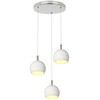 3x10W LED pakabinamas šviestuvas, nikelio/baltos sp., 3000K